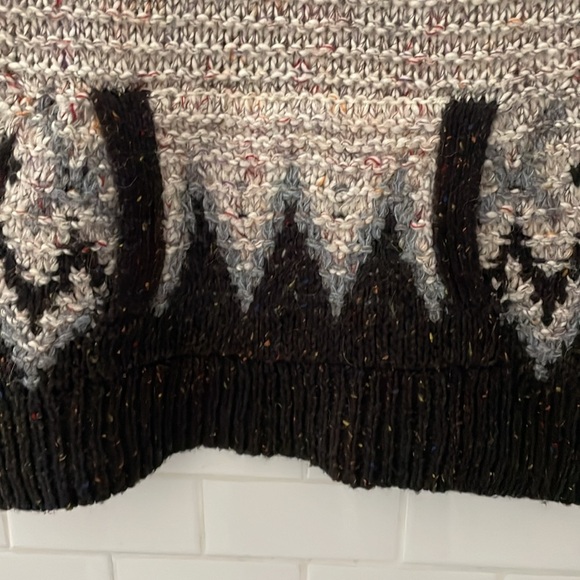 Free People Love Bug Chunky Nordic Lace Up Sweater - Picture 7 of 8